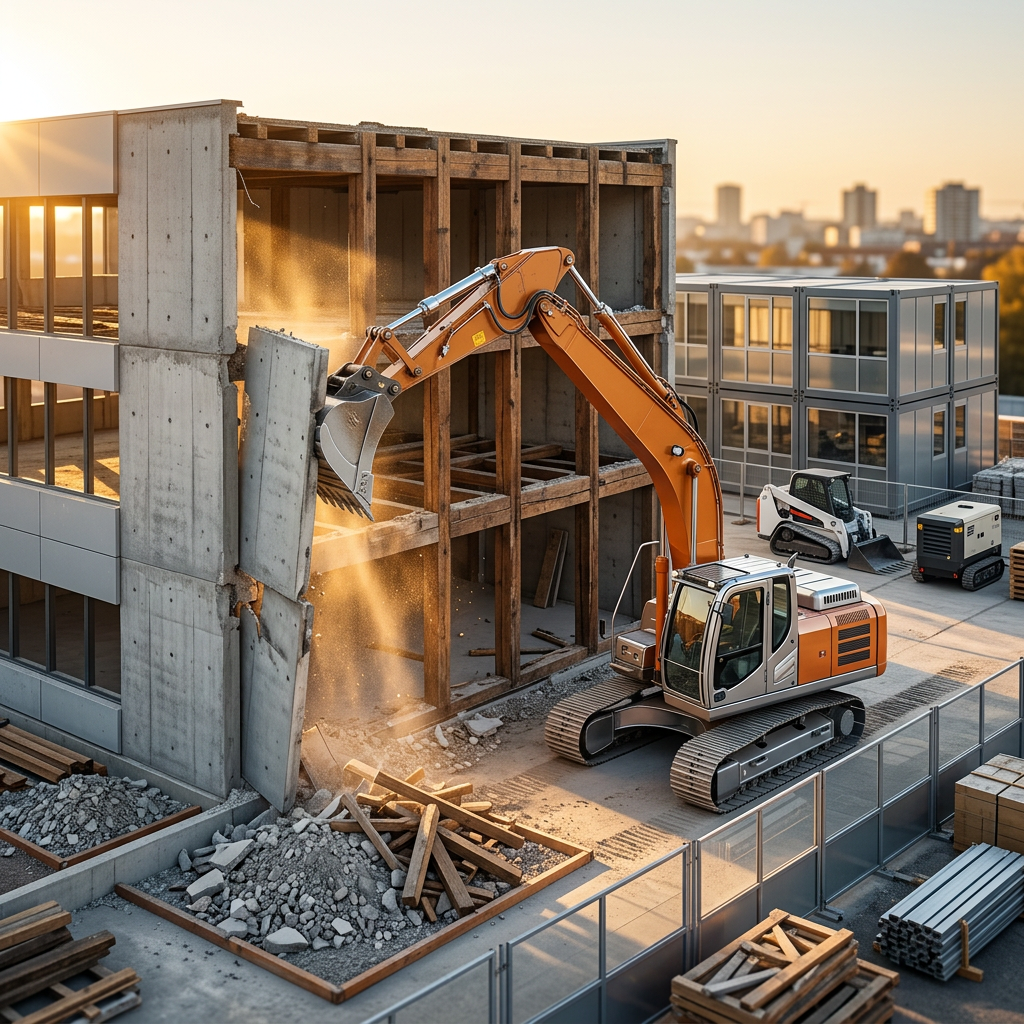 Professioneller Abriss von Gebäuden aller Art